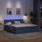 Preview: Ottoman-Bett mit Matratzen Blau 200x200 cm Stoff