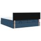 Preview: Ottoman-Bett mit Matratzen Blau 200x200 cm Stoff