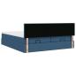 Preview: Ottoman-Bett mit Matratzen Blau 180x200 cm Stoff
