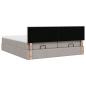 Preview: Ottoman-Bett mit Matratzen Taupe 200x200 cm Stoff