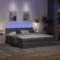 Preview: Ottoman-Bett mit Matratzen Dunkelgrau 180x200 cm Stoff
