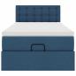 Preview: Ottoman-Bett mit Matratze Blau 90x190 cm Stoff
