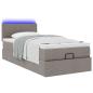 Preview: Ottoman-Bett mit Matratze Taupe 90x190 cm Stoff
