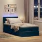 Preview: Ottoman-Bett mit Matratze Dunkelblau 100x200 cm Samt
