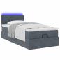 Preview: Ottoman-Bett mit Matratze Dunkelgrau 80x200 cm Samt