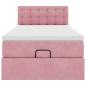 Preview: Ottoman-Bett mit Matratze Rosa 80x200 cm Samt