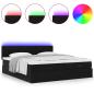 Preview: Ottoman-Bett mit Matratzen Schwarz 200x200 cm Samt