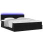 Preview: Ottoman-Bett mit Matratzen Schwarz 200x200 cm Samt