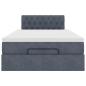 Preview: Ottoman-Bett mit Matratze Dunkelgrau 120x190 cm Samt