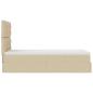 Preview: Ottoman-Bett mit Matratze Creme 90x200 cm Stoff