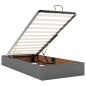 Preview: Ottoman-Bett mit Matratze Dunkelgrau 90x200 cm Stoff
