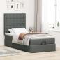 Preview: Ottoman-Bett mit Matratze Dunkelgrau 90x200 cm Stoff