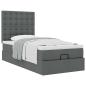 Preview: Ottoman-Bett mit Matratze Dunkelgrau 90x200 cm Stoff
