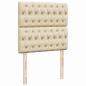 Preview: Ottoman-Bett mit Matratze Creme 90x190 cm Stoff
