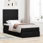 Preview: Ottoman-Bett mit Matratze Schwarz 100x200 cm Stoff