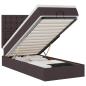 Preview: Ottoman-Bett mit Matratze Dunkelbraun 80x200 cm Stoff