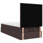 Preview: Ottoman-Bett mit Matratze Dunkelbraun 80x200 cm Stoff
