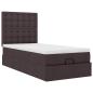 Preview: Ottoman-Bett mit Matratze Dunkelbraun 80x200 cm Stoff