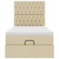 Preview: Ottoman-Bett mit Matratze Creme 80x200 cm Stoff