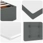 Preview: Ottoman-Bett mit Matratze Dunkelgrau 80x200 cm Stoff