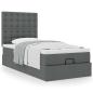 Preview: Ottoman-Bett mit Matratze Dunkelgrau 80x200 cm Stoff