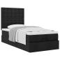 Preview: Ottoman-Bett mit Matratze Schwarz 90x190 cm Stoff