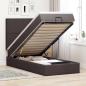 Preview: ARDEBO.de - Ottoman-Bett mit Matratze Dunkelbraun 90x200 cm Stoff