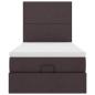 Preview: Ottoman-Bett mit Matratze Dunkelbraun 90x200 cm Stoff
