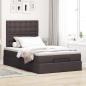 Preview: Ottoman-Bett mit Matratze Dunkelbraun 120x200 cm Stoff