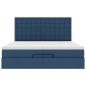 Preview: Ottoman-Bett mit Matratzen Blau 200x200 cm Stoff