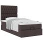 Preview: Ottoman-Bett mit Matratze Dunkelbraun 90x190 cm Stoff