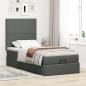 Preview: Ottoman-Bett mit Matratze Dunkelgrau 90x200 cm Stoff