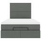 Preview: Ottoman-Bett mit Matratze Dunkelgrau 120x200 cm Stoff
