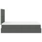 Preview: Ottoman-Bett mit Matratze Dunkelgrau 120x200 cm Stoff