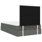 Preview: Ottoman-Bett mit Matratze Dunkelgrau 120x200 cm Stoff