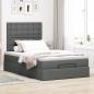 Preview: Ottoman-Bett mit Matratze Dunkelgrau 120x200 cm Stoff