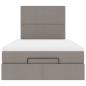 Preview: Ottoman-Bett mit Matratze Taupe 120x200 cm Stoff