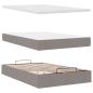 Preview: Ottoman-Bett mit Matratze Taupe 120x200 cm Stoff