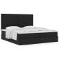 Preview: Ottoman-Bett mit Matratzen Schwarz 200x200 cm Stoff