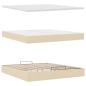 Preview: Ottoman-Bett mit Matratzen Creme 200x200 cm Stoff
