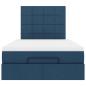 Preview: Ottoman-Bett mit Matratze Blau 120x200 cm Stoff
