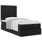 Preview: Ottoman-Bett mit Matratze Schwarz 90x190 cm Stoff