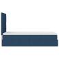 Preview: Ottoman-Bett mit Matratze Blau 90x200 cm Stoff