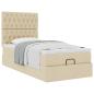 Preview: Ottoman-Bett mit Matratze Creme 90x190 cm Stoff