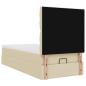 Preview: Ottoman-Bett mit Matratze Creme 90x190 cm Stoff