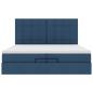 Preview: Ottoman-Bett mit Matratzen Blau 200x200 cm Stoff