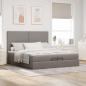 Preview: Ottoman-Bett mit Matratzen Taupe 200x200 cm Stoff