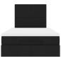 Preview: Ottoman-Bett mit Matratze Schwarz 120x200 cm Stoff