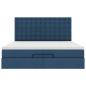 Preview: Ottoman-Bett mit Matratzen Blau 200x200 cm Stoff