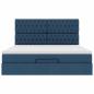 Preview: Ottoman-Bett mit Matratze Blau 180x200 cm Stoff